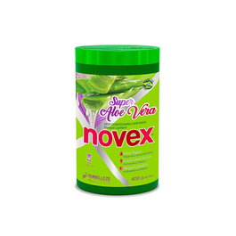 Novex Mascarilla Super Aloe Vera para Cabello Hidratación Sedosidad Brillo Fortaleza Crecimiento 400g
