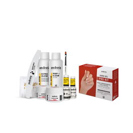 Andreia Hard Gel Pro Kit High Resistence - Kit Profesional para Uñas de Gel con Hard Gel Clear 22g, French Builder White 22g, Ultrabond Primer y Top Coat