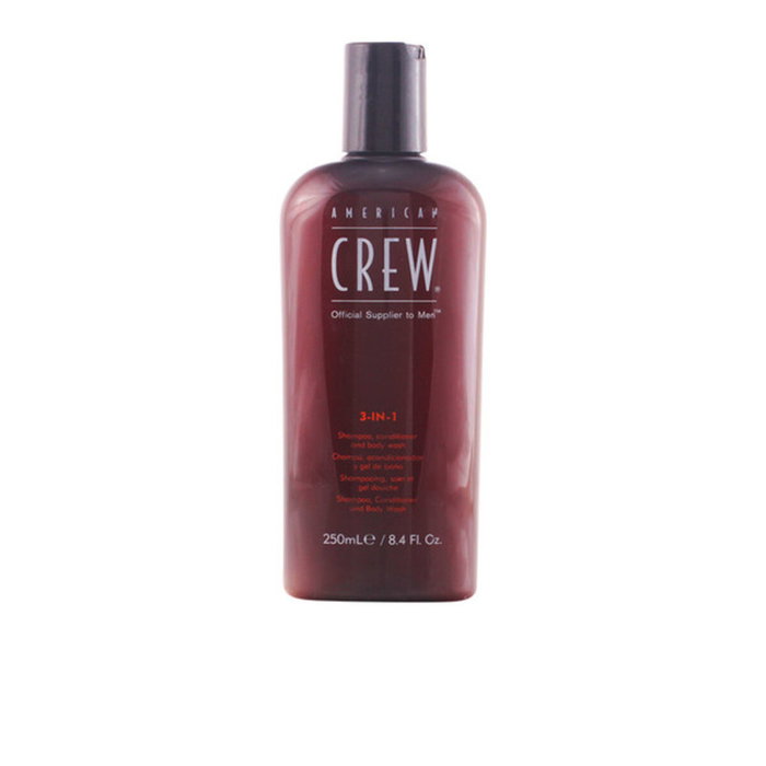 American Crew Crew Classic 3-In-1 Champú, Acondicionador y Gel de Ducha 250 ml