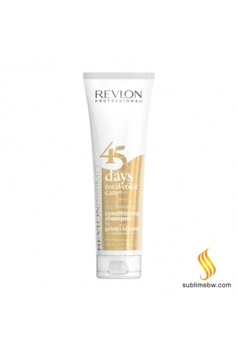Revlon Professional 45 DAYS Champú y Acondicionador 2 en 1 para Rubias Doradas 275 ml