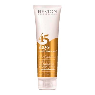 Revlon Professional 45 DAYS Champú y Acondicionador 2 en 1 para Rubias Doradas 275 ml