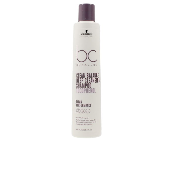 Schwarzkopf BC Clean Balance Deep Cleansing Shampoo Purificante 250 ml - Vegano, Sin Sulfatos - Cabello Limpio desde la Raíz Schwarzkopf BC Clean Balance Deep Cleansing Shampoo Purificante 250 ml - Vegano, Sin Sulfatos - Cabello Limpio desde la Raíz