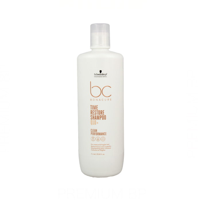Schwarzkopf Bonacure Time Restore Shampoo Q10+ 1000ml para Cabello Maduro Fortifica y Suaviza Schwarzkopf Bonacure Time Restore Shampoo Q10+ 1000ml para Cabello Maduro Fortifica y Suaviza