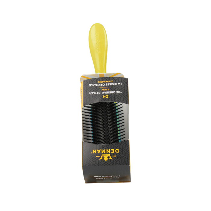 Denman Cepillo D4 9 Row Amarillo Honolulu para todo tipo de cabello Denman Cepillo D4 9 Row Amarillo Honolulu para todo tipo de cabello