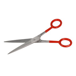 Zenish Tijera Profesional Metal Silver Mango Rojo 7 pulgadas