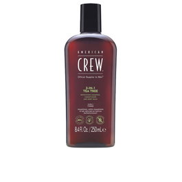 American Crew TEA TREE 3 en 1 Champú, Acondicionador y Gel de Ducha 250 ml