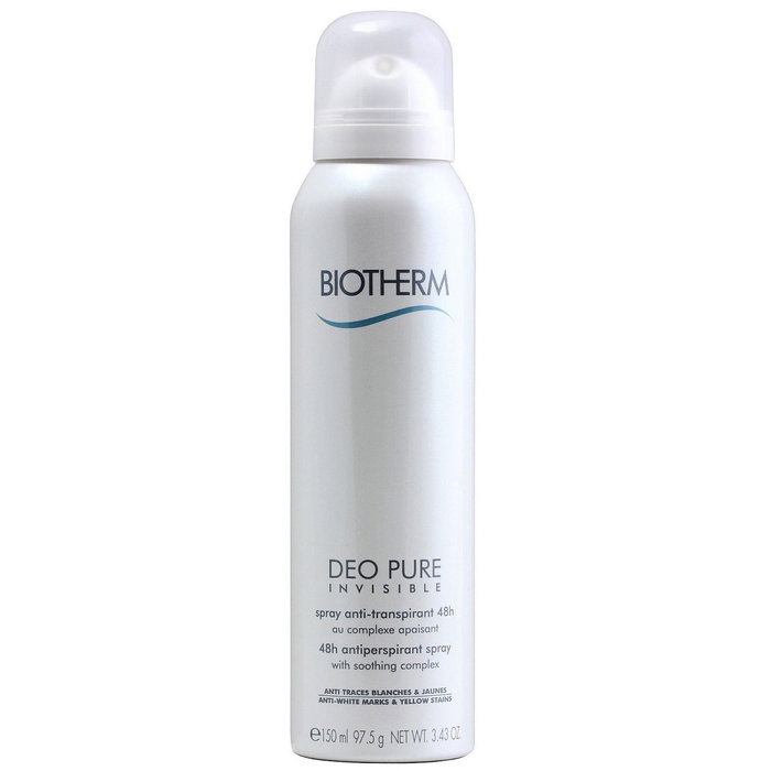 Biotherm Deo Pure Invisible Spray Antitranspirante 48h Anti Manchas Blancas y Amarillas 150 mL
