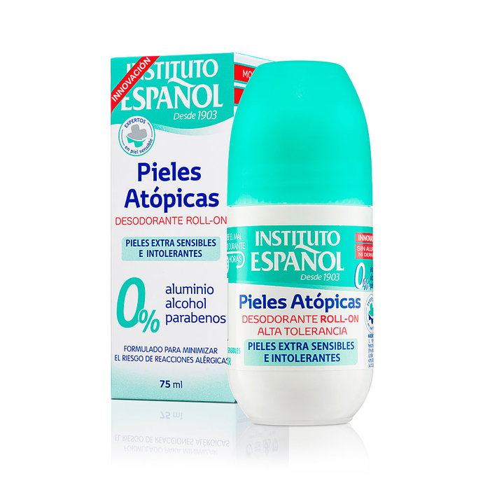 Instituto Español Desodorante Roll-On Pieles Atópicas Piel Sensible Hipoalergénico Sin Aluminio Sin Alcohol 75 ml Instituto Español Desodorante Roll-On Pieles Atópicas Piel Sensible Hipoalergénico Sin Aluminio Sin Alcohol 75 ml