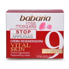 BABARIA Crema Regeneradora Rosa Mosqueta Vital Skin Stop Arrugas para Mujer 50 ml