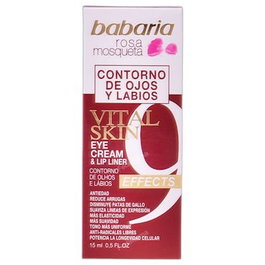 Babaria Rosa Mosqueta Vital Skin Contorno de Ojos y Labios 9 Signos Anti-Arrugas 15 ml