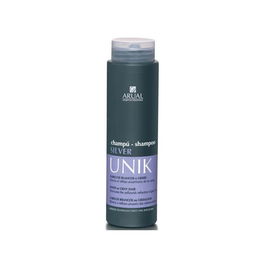 Arual Champú Silver Unik 250ml - Neutraliza Matices Amarillos en Cabello Blanco y Rubio Claro, Con Extracto de Perla, Brillo Excepcional