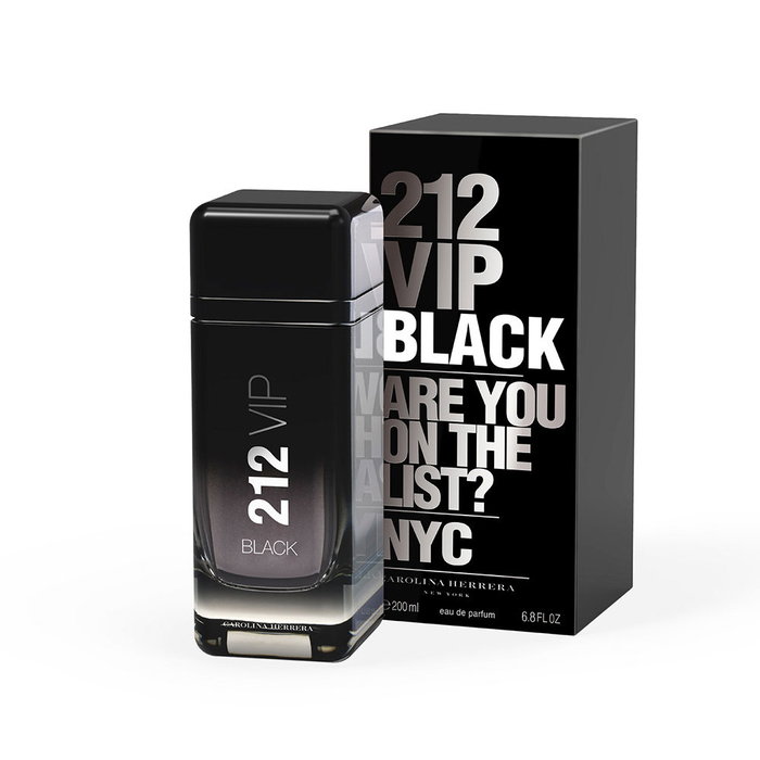 Carolina Herrera 212 VIP BLACK - Perfume Vaporizador para Hombre, 200 ml, Eau de Parfum, Fragancia Aromática Fougère, Aroma Intenso y Seductor