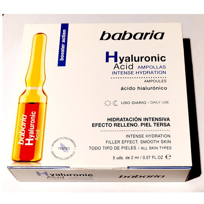 Babaria Ácido Hialurónico Ampollas Hidratación Intensa 5 x 2 ml