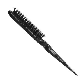 EUROSTIL Cepillo Crepar curvado con púas de nylon negro