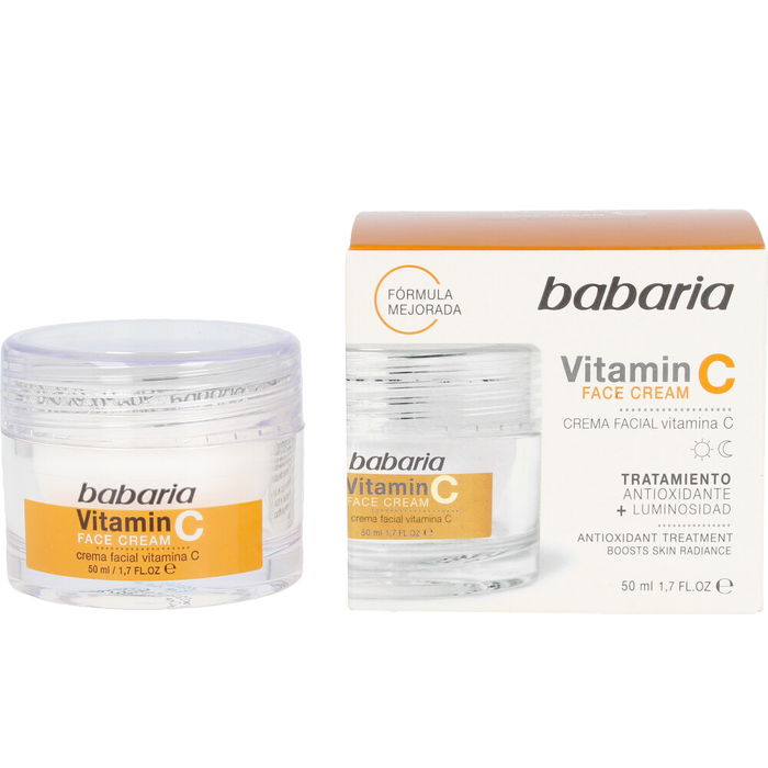 Babaria Crema Facial Antioxidante Vitamina C con Vitamina E para Todo Tipo de Pieles Ilumina y Protege 50 ml Babaria Crema Facial Antioxidante Vitamina C con Vitamina E para Todo Tipo de Pieles Ilumina y Protege 50 ml