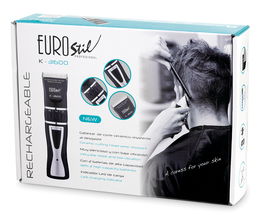 EUROSTIL K3600 Maquina Cortapelo Cabello Electrica Recargable Ceramico Negro 5W