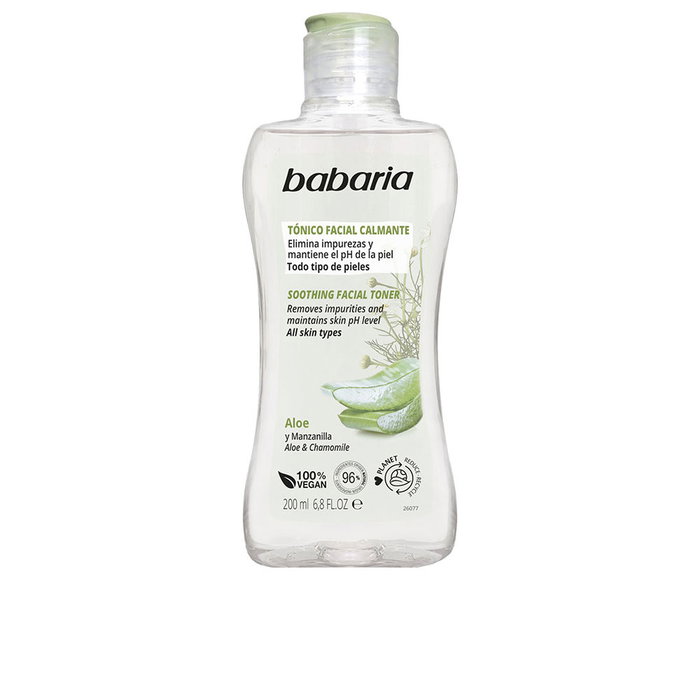 Babaria Aloe Vera Tónico Facial Calmante 300 ml - Hidratante y Equilibrante pH para Todo Tipo de Pieles Babaria Aloe Vera Tónico Facial Calmante 300 ml - Hidratante y Equilibrante pH para Todo Tipo de Pieles