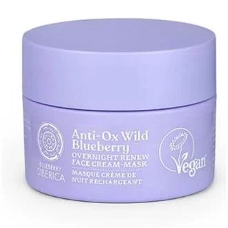 Natura Siberica Anti-Ox Wild Blueberry Crema Mascarilla Facial de Noche 50 ml - Antioxidante con Coenzima Q10 y Arándano Natura Siberica Anti-Ox Wild Blueberry Crema Mascarilla Facial de Noche 50 ml - Antioxidante con Coenzima Q10 y Arándano