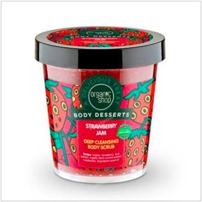 ORGANIC SHOP Exfoliante Corporal Mermelada de Fresa para Limpieza Profunda, 450ml ORGANIC SHOP Exfoliante Corporal Mermelada de Fresa para Limpieza Profunda, 450ml