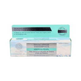 NATURA SIBERICA Dentifico Natural Perla Siberiana 100Gr. Pasta de dientes natural con menta, arcilla blanca, sal marina y extractos orgánicos.