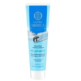 NATURA SIBERICA Dentifrico Natural Polar Night 100Gr Pasta de Dientes Blanqueadora y Refrescante con Carbón Activado y Sal Marina