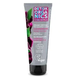 Natura Siberica Detox Gel Limpiador Prechampu 75ml para Cuero Cabelludo - Exfoliante, Purificante con Arcilla Blanca y Carbón - Vegano, COSMOS Organic