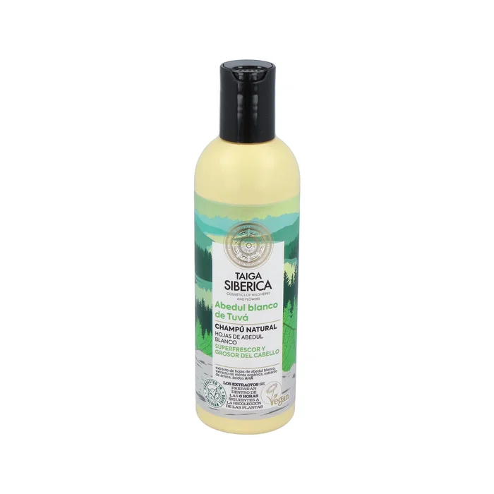 NATURA SIBERICA Taiga Champú Superfrescor para Cabello Grueso - 270 ml - Con Extracto de Abedul, Vegano, Sin Parabenos ni Siliconas NATURA SIBERICA Taiga Champú Superfrescor para Cabello Grueso - 270 ml - Con Extracto de Abedul, Vegano, Sin Parabenos ni Siliconas
