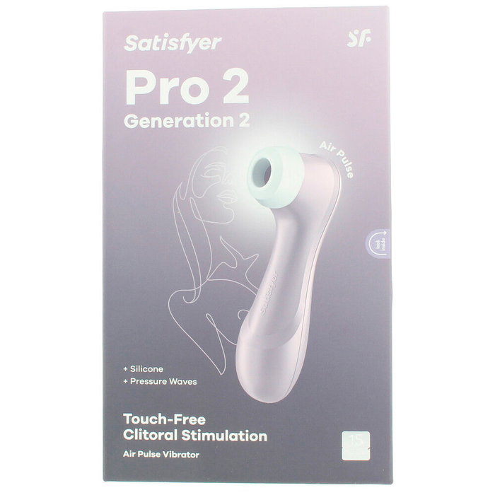 Satisfyer Pro 2 Generation 2 Estimulador Clitoral con Tecnología Air Pulse, Resistente al Agua IPX7, Color Violeta - 1 Unidad