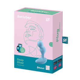 Satisfyer Deep Diver Plug Vibrador Azul para Hombre