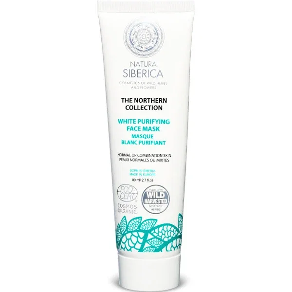 Natura Siberica Northern Mascarilla Facial Blanca Purificante para Piel Mixta 80 ml - Certificado Ecocert Natura Siberica Northern Mascarilla Facial Blanca Purificante para Piel Mixta 80 ml - Certificado Ecocert