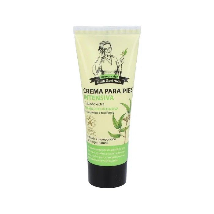 OMA GERTRUDE Crema para Pies - Cuidado Intensivo con Extracto de Eucalipto, 75 ml, Certificado COSMOS NATURAL
