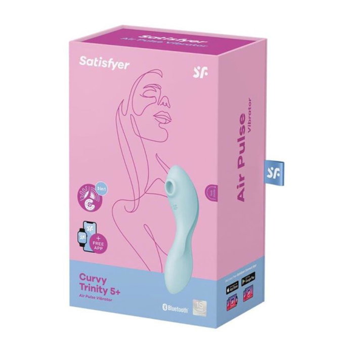 Satisfyer Curvy trinity 5+ vibrador de aire azul Satisfyer Curvy trinity 5+ vibrador de aire azul