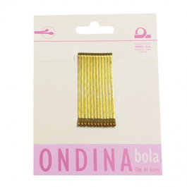 Eurostil Ondina Clips 50mm Bola Bronce 12un Mujer