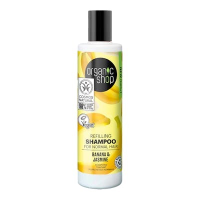 ORGANIC SHOP Champu Rellenador Para Cabello Normal Platano Y Jazmin, 280 Ml ORGANIC SHOP Champu Rellenador Para Cabello Normal Platano Y Jazmin, 280 Ml