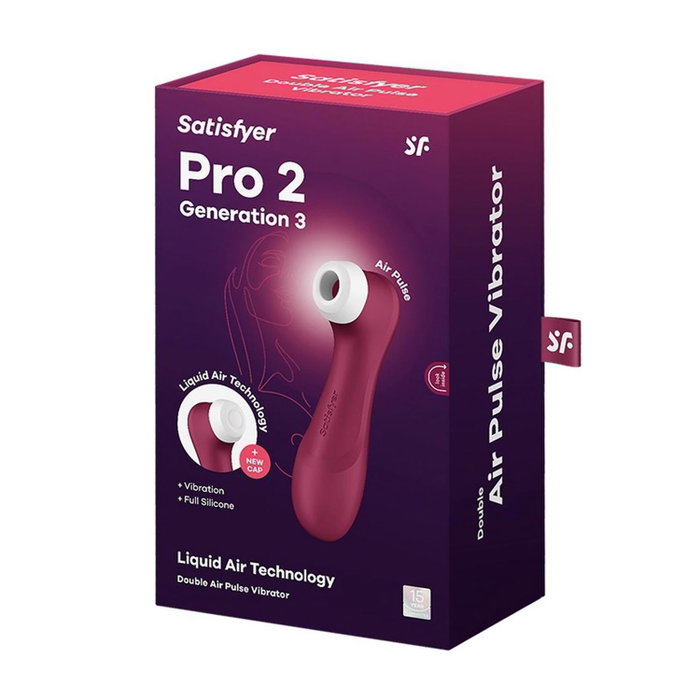 Satisfyer Pro2 g3 vibrador doble pulso de air vino rojo Satisfyer Pro2 g3 vibrador doble pulso de air vino rojo