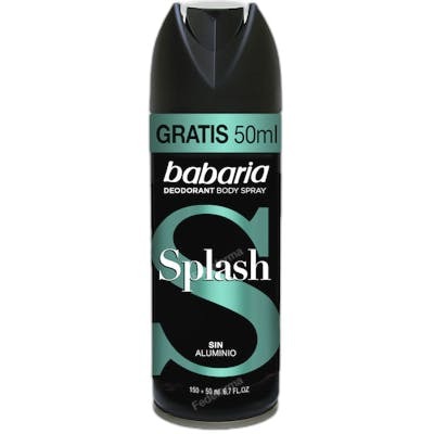 BABARIA Desodorante Body Spray Splash +50ml Gratis 200ml BABARIA Desodorante Body Spray Splash +50ml Gratis 200ml