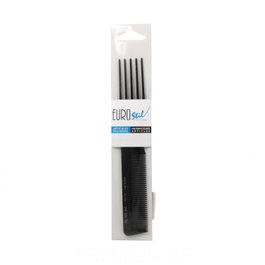 EuroStil Peine Ahuecador 5 Puas Negro 19 cm