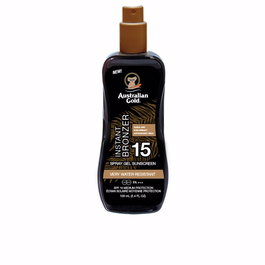 Australian Gold Sunscreen SPF15 Spray Gel con Bronceador Instantáneo 100 ml