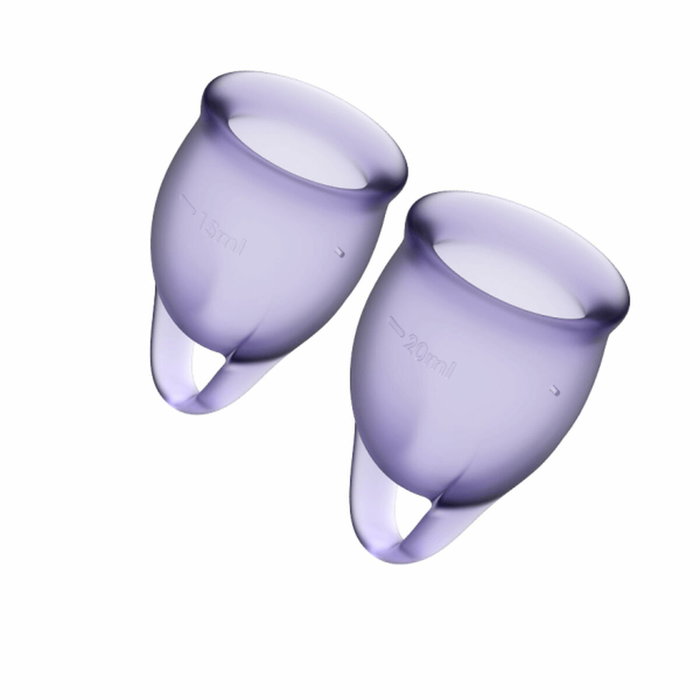 Satisfyer Feel Confident Pack de 2 Copas Menstruales Lila Satisfyer Feel Confident Pack de 2 Copas Menstruales Lila