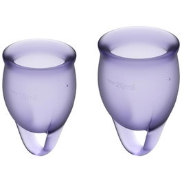 Satisfyer Feel Confident Pack de 2 Copas Menstruales Lila