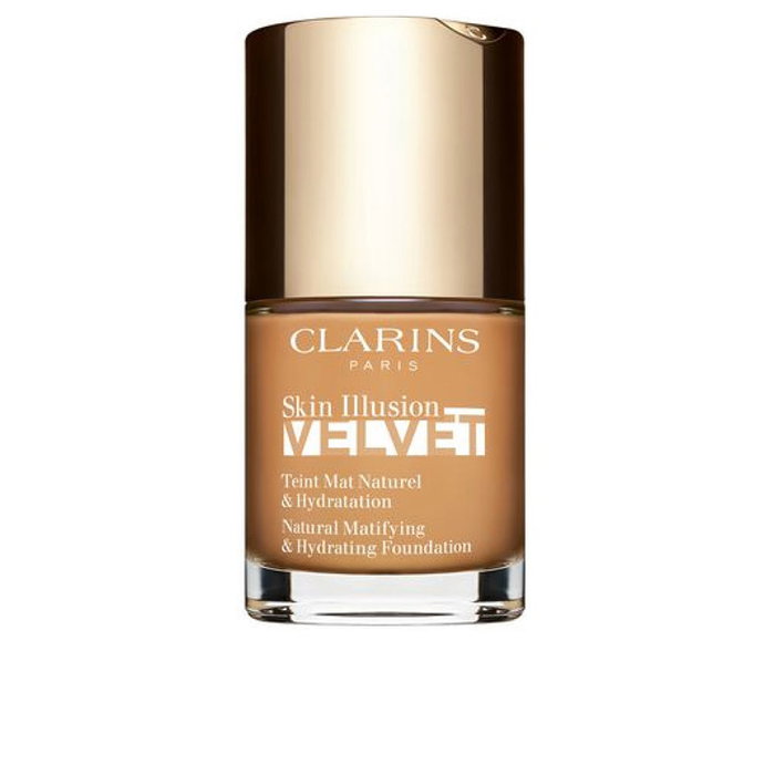 Clarins Skin Illusion Velvet Base de Maquillaje Sérum con Acabado Mate Ultranatural y Complejo Anticontaminación, Ton #114N, 30 ml Clarins Skin Illusion Velvet Base de Maquillaje Sérum con Acabado Mate Ultranatural y Complejo Anticontaminación, Ton #114N, 30 ml