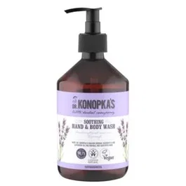 Dr. Konopka's Jabón de Manos y Cuerpo Calmante - 500ml - Vegano - Gel de Ducha y Baño con Lavanda - Cosmos Natural