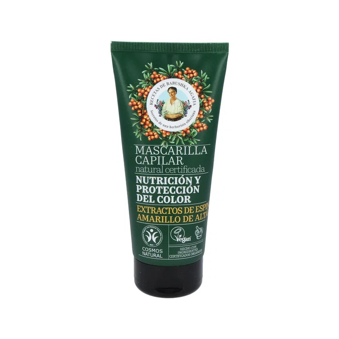 AGAFIA Mascarilla Capilar Nutrición y Color 200ml con Espino Amarillo - Nutre y Mantiene el Color - Vegana AGAFIA Mascarilla Capilar Nutrición y Color 200ml con Espino Amarillo - Nutre y Mantiene el Color - Vegana