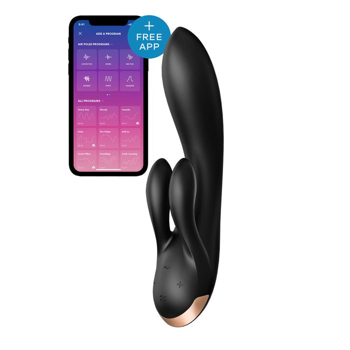 SATISFYER Double Flex Vibrador Negro con App