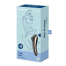 SATISFYER Dual Kiss Vibrador de Aire Negro