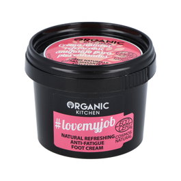 ORGANIC KITCHEN #Lovemyjob Crema Antifatiga Para Pies 100Ml - Refrescante con Ginseng - Vegano, ECOCERT, Sin Parabenos
