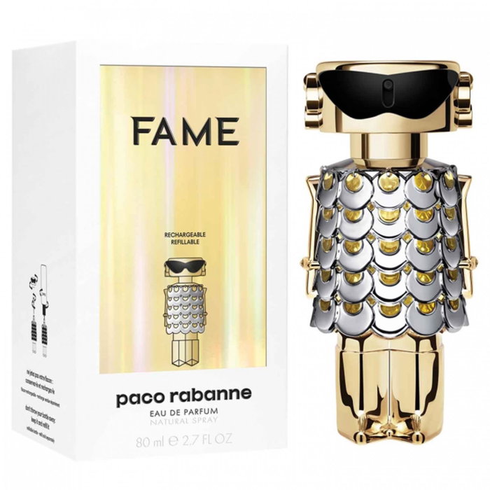Paco Rabanne Fame Eau de Parfum Recargable 80 ml Vaporizador para Mujer Paco Rabanne Fame Eau de Parfum Recargable 80 ml Vaporizador para Mujer