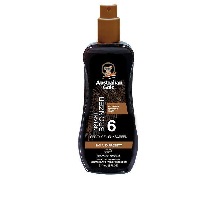 Australian Gold Protector Solar SUNSCREEN SPF6 con Bronceador Instantáneo - Spray Gel - 237 ml Australian Gold Protector Solar SUNSCREEN SPF6 con Bronceador Instantáneo - Spray Gel - 237 ml