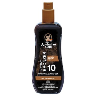 Australian Gold Sunscreen Spray Gel con Bronceador Instantáneo SPF10 237 ml Australian Gold Sunscreen Spray Gel con Bronceador Instantáneo SPF10 237 ml