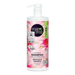 ORGANIC SHOP Champú Brillo para Cabello Teñido Nenúfar y Amaranto 1000 ml
